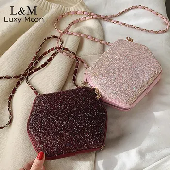 

Women Mini Clutch Handbag Glitter Sequins Princess Small Shoulder Bag Cute Girls Flap Messenger Bags Party bolso mujer XA645H