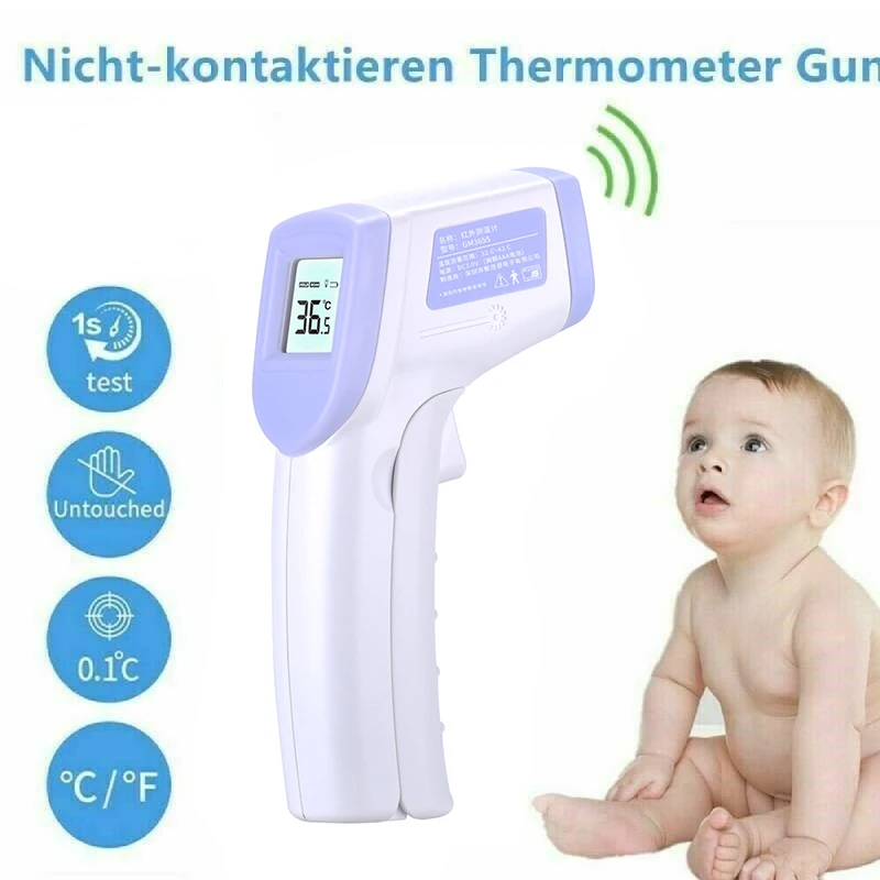 

Spot Baby/Adult Digital Infrared Forehead Body Thermometer Non-contact Temperature Measuring QP2