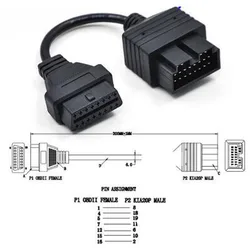 2021NEW ELM327 OBD 2 Câble Pour KIA 20 Broches À 16 Broches OBD2 OBD Outil de Diagnostic Scanner Code Lecteur De Voiture Adaptateur de Connecteur de Câble 