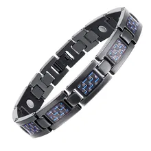 Био энергия здоровья титановый браслет с красным покрытием Магнитный браслет для здоровья для мужчин ювелирные изделия Новая мода ручная цепочка