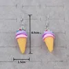 Boucles d'oreilles pendantes en résine pour femmes et filles, couleur bonbon, crème glacée, mignonnes, coréennes, bijoux pour enfants, cadeaux, nouvelle collection ► Photo 2/6
