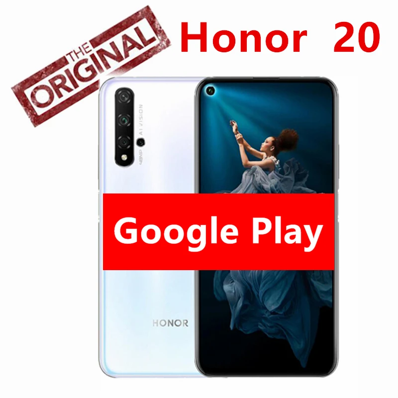 Оригинальный сотовый телефон honor 20 Kirin 980 восемь ядер 8 ГБ ОЗУ 128 6 2 дюйма 3750 мАч