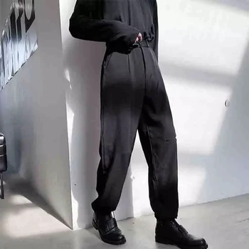 Wide leg  pants with  adjustable cuffs hemming