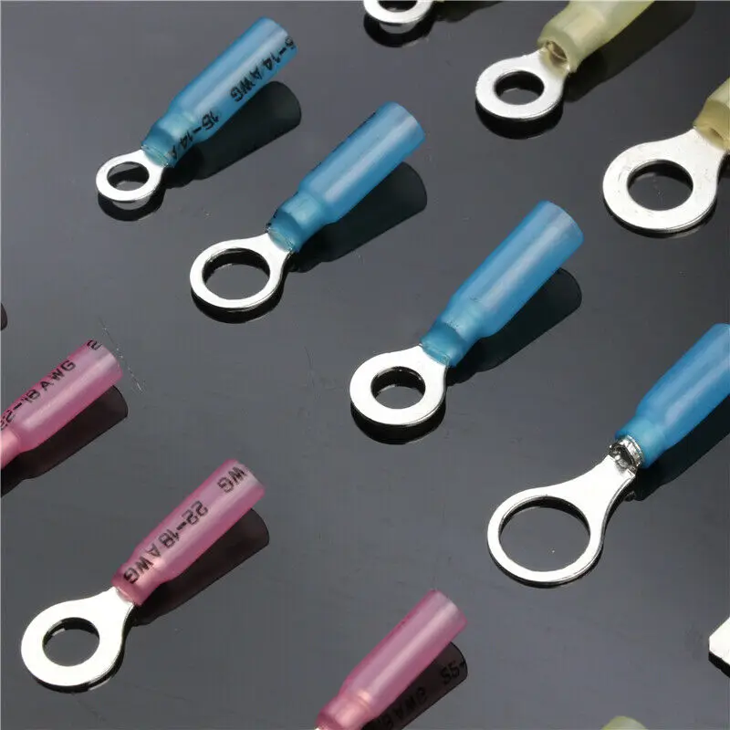 Impermeável Heat Shrink Ring Crimp Conectores, Terminais