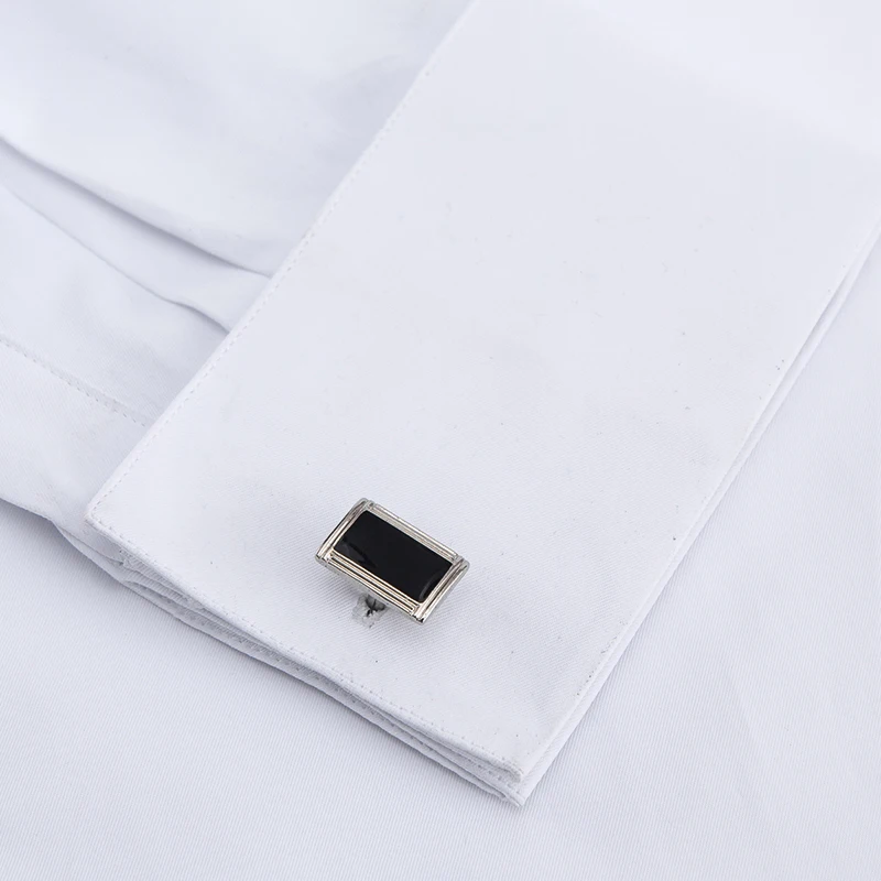 Men's Classic French Cuffs Solid Dress Shirts Placket Formal  Men Long Sleeve Shirts Slim Fit Quality French Cuffs Shirt