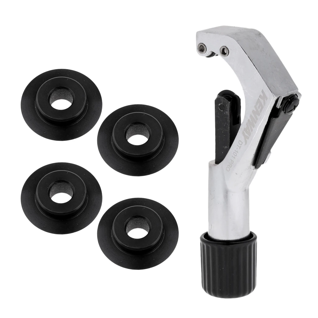 Bike Bicycle Pipe & Tube Cutter & 4 Spare Wheels Disc Replacement Black