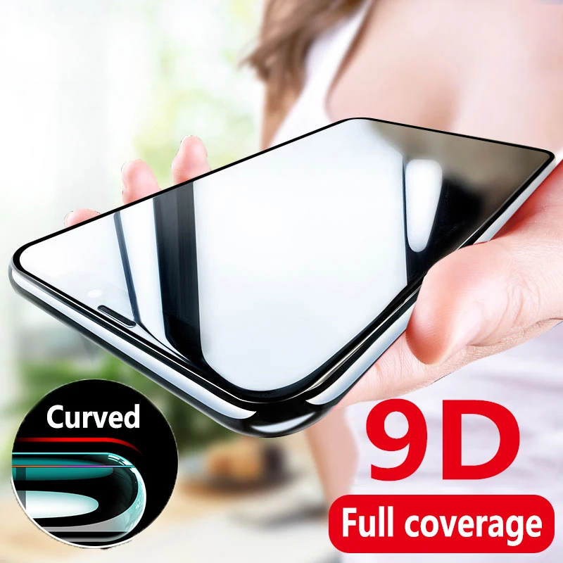 

9D Curved Edge Protective Glass on the For iPhone 7 8 6 6s Plus Tempered Screen Protector For iPhone 11 Pro X XR XS Max Glass