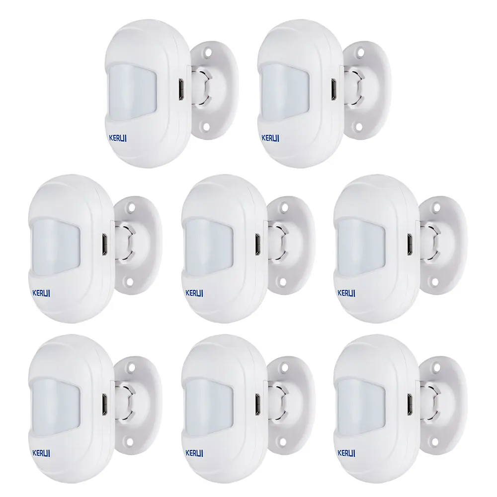 8pcs Motion Detector KERUI беспроводной мини небольшой подвижный угол домашней безопасности охранный PIR инфракрасный детектор движения для G18 WG11 wifi GSM сигнализация - Цвет: 8pcs Motion Detector