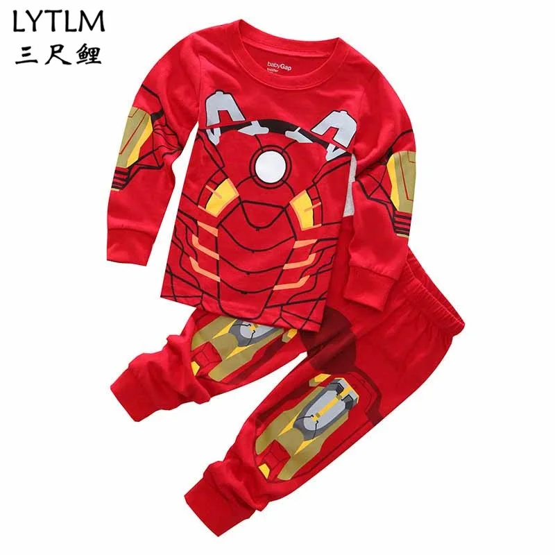 

Avengers Endgame Ironman Pyjamas Cartoon Sleepwear Kids Superhero Costume for Baby Boys Children Pyjamas Girls T-shirt & Pants