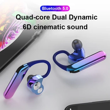 

Bluetooth 5.0 Wireless Headphones HIFI Business Headset IPX7 Waterproof 6D Cinematic Sound Quad-Core Dual Dynamic Sport Earphone