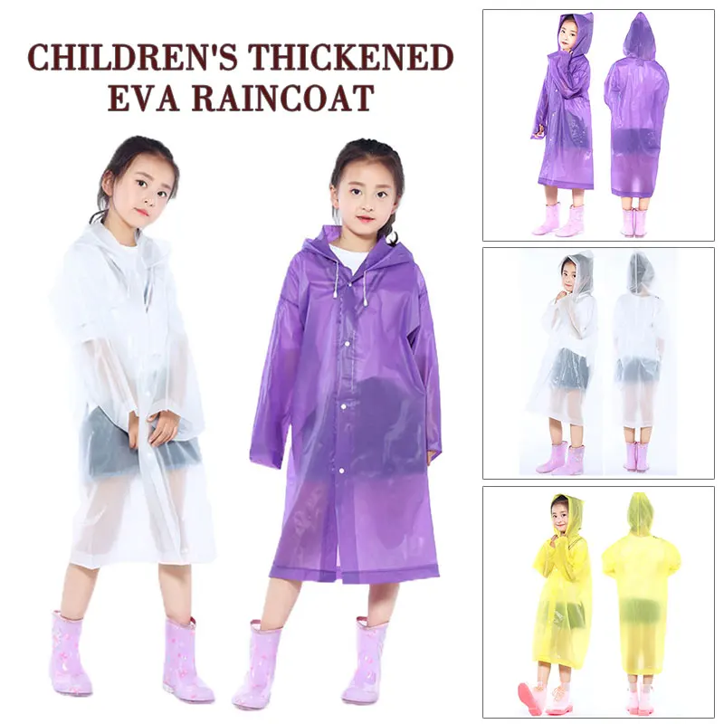 

Raincoat Rain Coat Hood Hooded Mantle EVA Polychromatic Child Cover Poncho Camping Hiking Accessories Outdoor Adult Raincoat
