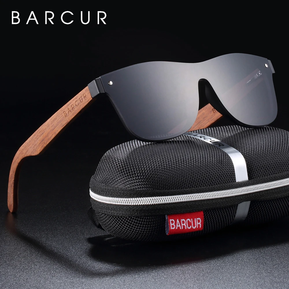 Очки солнцезащитные BARCUR мужские деревянные поляризационные натуральные