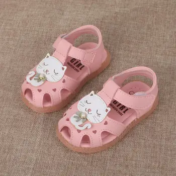 

Summer Sandals Princess Elsa Anna Shoes Print Cartoon Summer Toddler Girl Beach Shoes New Fashion Girls sandals