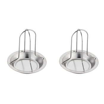 

2 Pieces Beer Can Chicken Duck Roaster Drip Pan BBQ Grill Oven Rack Cooker Holder