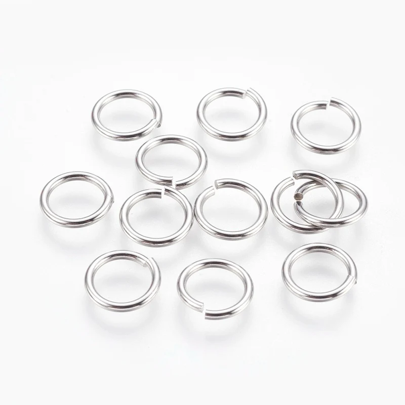 1 Bag 3mm 4mm 11mm Stainless Steel Open  Single Loops Jump Rings & Split Ring Wholesale Jewelry Findings