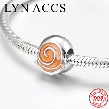 

Retal 925 Sterling Silver Persevering golden snail Metal Beads for Jewelry making Fit Original European Charms Bracelet DIY Gift