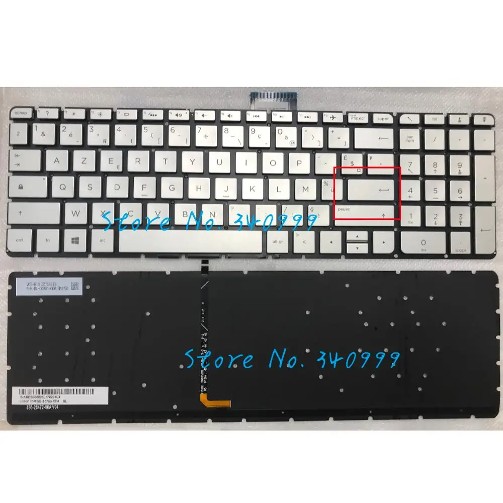 Новая AZERTY клавиатура для hp ENVY 15-AS005nf 15-as000 15-as100 15t-as000 французский без рамки с