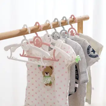 

5Pcs Portable Extensible Clothes Hanger Kids Children Anti-Slip Clothes Rack Dryer Baby Hangers Clothing Drying Rack Household