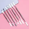 Hot sale 7 Types Stainless Cuticle Pusher Nail Art Stirring Polish Powder Blend Spatulas Tone Rods Manicure Remover Makeup Tools ► Photo 1/6