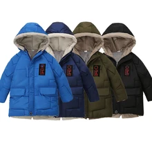 Зимний Детский пуховик; зимняя одежда; куртки для мальчиков; Высококачественная верхняя одежда на белом утином пуху; куртка для девочек-подростков; детские пальто с капюшоном