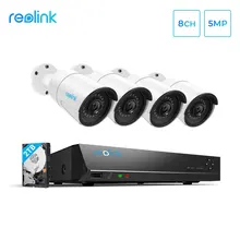 Reolink 4MP 5MP sistema de cámara 8ch NVR PoE y 4 cámara IP PoE bala al aire libre HD Kit de videovigilancia HDD de 2TB RLK8-410B4