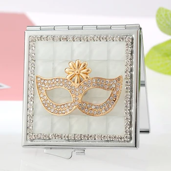 

Mini Pocket Cosmetic makeup mirror,2 Sides Foldable small compact hand mirror makeup sexy mask,Wholesale Party Favors Gifts