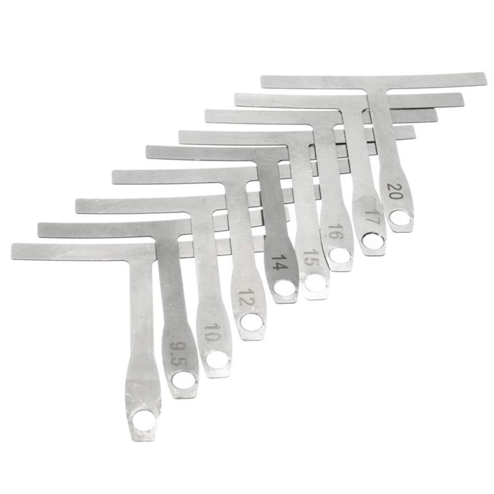 

9pcs Repair Instruments Stainless Steel Luthier Guitar Gauge Adjust Measure Builder Accessories Understring Radius T Shape Tools