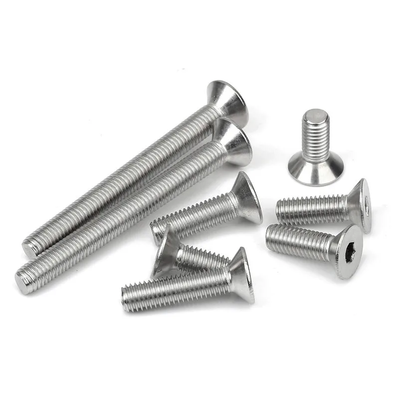 M2 M2.5 M3 M4 M5 M6 M8 DIN7991 Stainless Steel 304 or Black Grade 10.9 Hexagon Hex Socket Flat Head Countersunk Screw