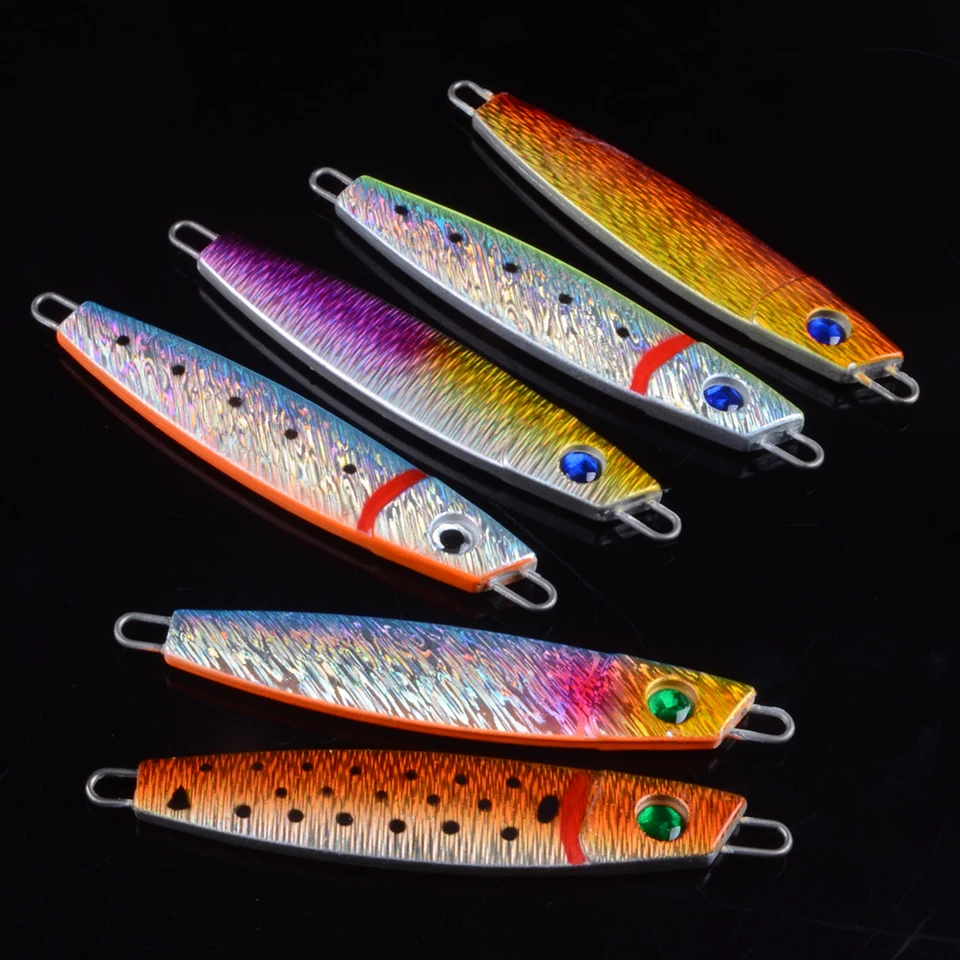 6pcs 10cm 50g Jig Colher De Metal