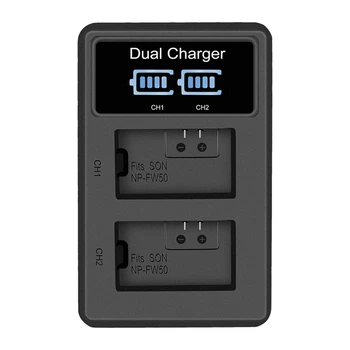

Lcd Dual Usb Battery Charger For Sony Fw50 Np Fw50 Np-Fw50 Npfw50 Battery Nex-3 Nex-5 Nex-6 Slt-A55 A33 A55 A37 A3000 A5000 A600