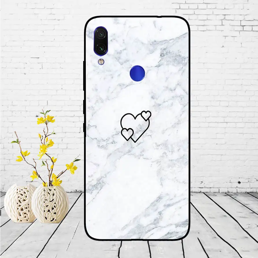 Untuk Xiaomi Redmi Note 7 Hitam Case Silikon Lembut Funda untuk Xiaomi Redmi Catatan 7 Hitam TPU Case Pelindung 6.3 