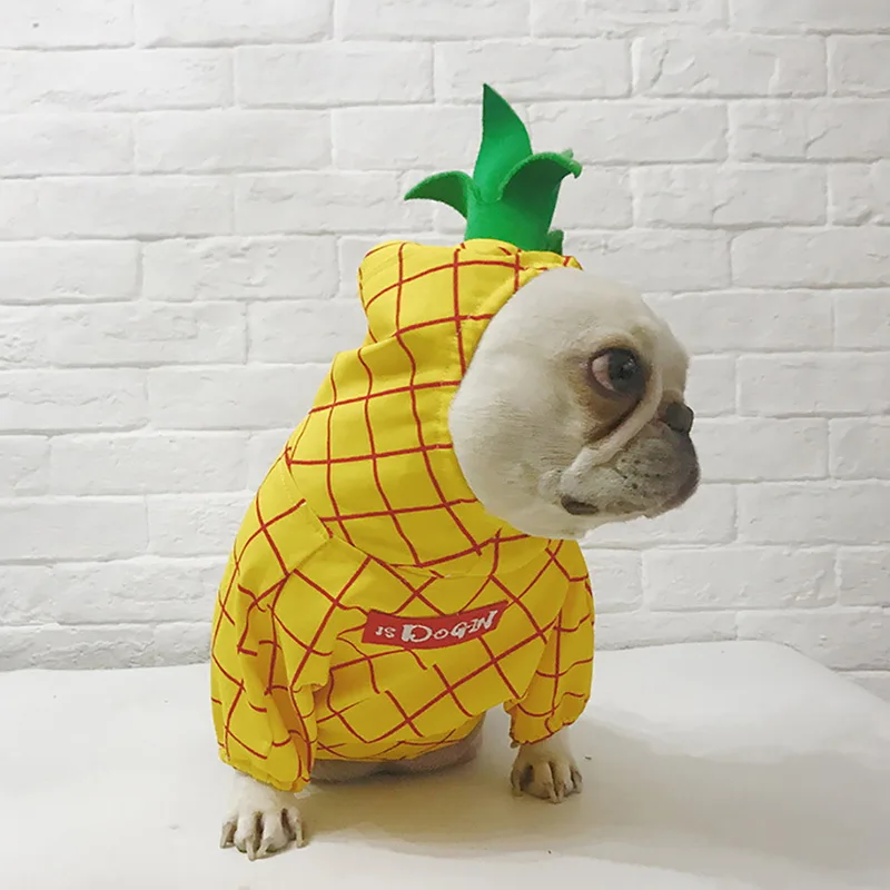 Hoomall Милая Креативная одежда для собак Pinapple худи для домашних собак для маленьких средних собак костюмы для собак пальто Йоркское худи