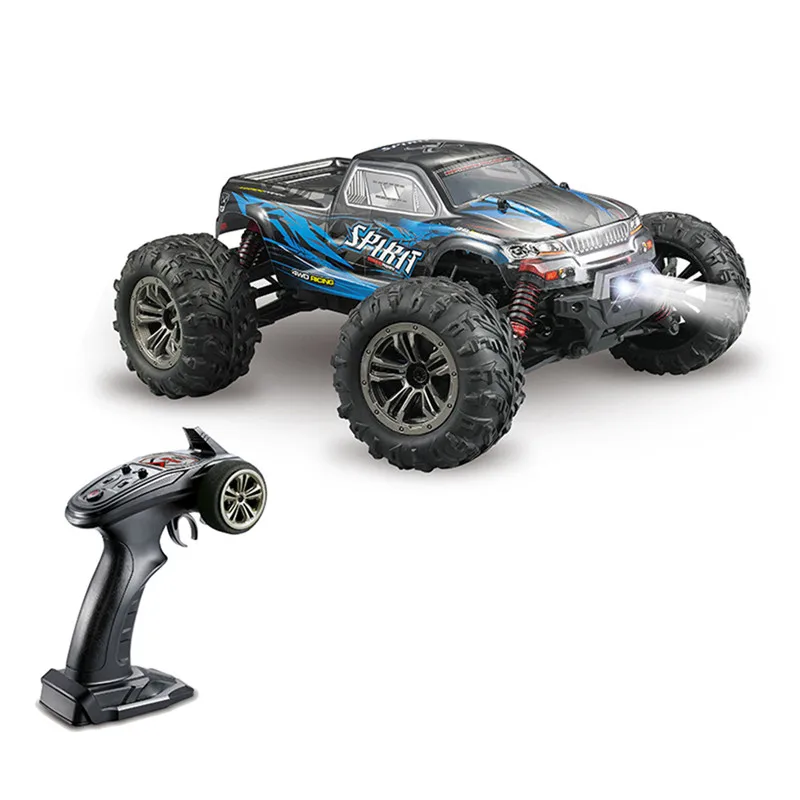 Новые поступления Xinlehong Q901 1/16 2,4G 4WD 52 км/ч высокая скорость RC автомобили бесщеточный пульт дистанционного управления автомобиль и светодиодный светильник RTR игрушки - Цвет: Blue