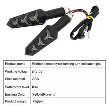 

Motorcycle Indicators Lights​ Amber Lamp Flowing Tail Lights Smoke 12V
