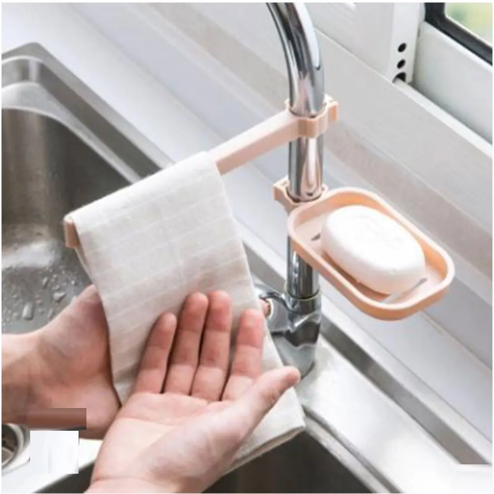 

Faucet cistern to receive water of sponge dishcloth of water of water of kitchen things wears combination suit