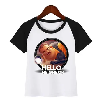 

Kids Funny Game Hello Neighbor Cartoon O-Neck T Shirt Tees Summer Tops Children Girl T-Shirt Boy/Girls Clothing
