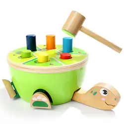 TOPBRIGHT детская игрушка маленький молоток деревянная черепаха колода для мужчин и женщин Детский образовательный просвещение 1-3 года
