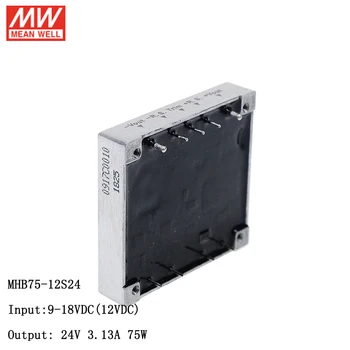 

MEAN WELL MHB75-12S24 75W 24V DC DC Half-Brick Regulated Single Output Converter 9-18V DC to 24V DC 3.13A Switching Power Supply