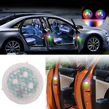 

2pcs Multi-color LED Car Openning Door Warning Light Safety Anti-collision Emergency Alarm Lamp Car Indicator Flash Signal Light