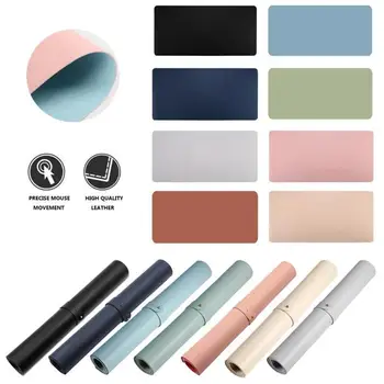

Dual colors mouse pad Extra Large Mouse Pad Big Computer office Gaming Mousepad Anti-slip Leather with Locking matching strap