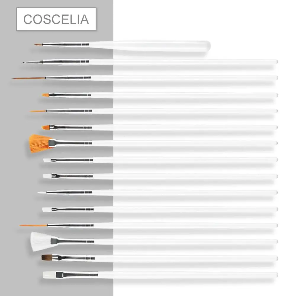 COSCELIA, кисточки для маникюра, набор для маникюра, инструменты для маникюра, набор для гелевого лака, набор для ногтей, набор для рисования, кисть для рисования