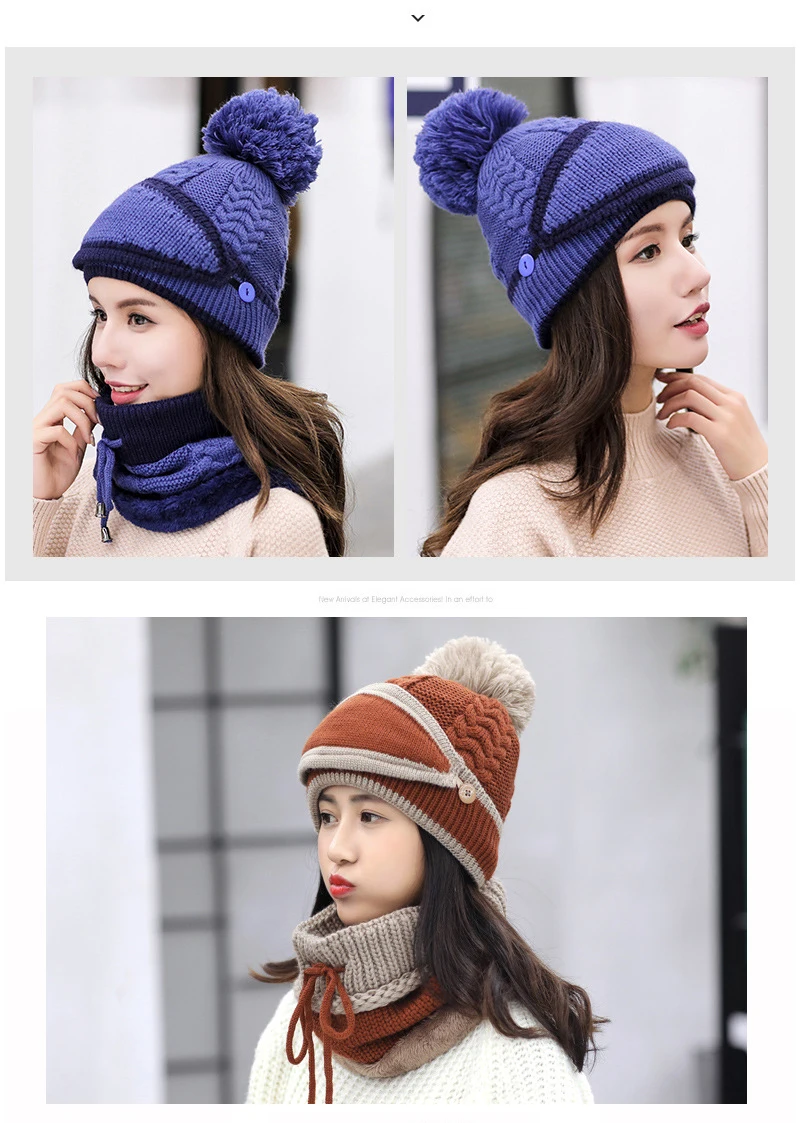 Женская Мужская зимняя шапка теплая Толстая шапочка шапка шарф для зимы вязаная Лыжная вязаная шапка