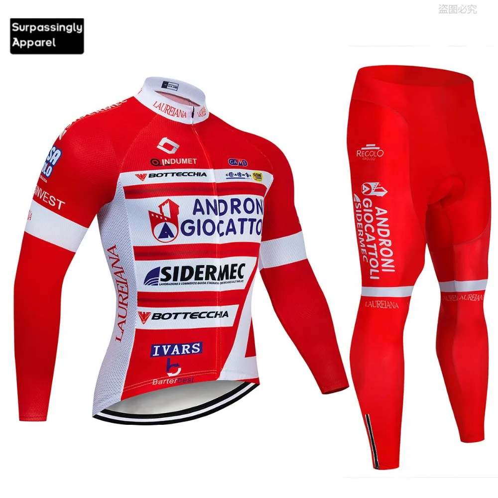 UCI ANDRONI Team Pro велосипедная майка с длинным рукавом для велоспорта 12D гелевая велосипедная майка для горного велосипеда комплекты одежды для велоспорта осень