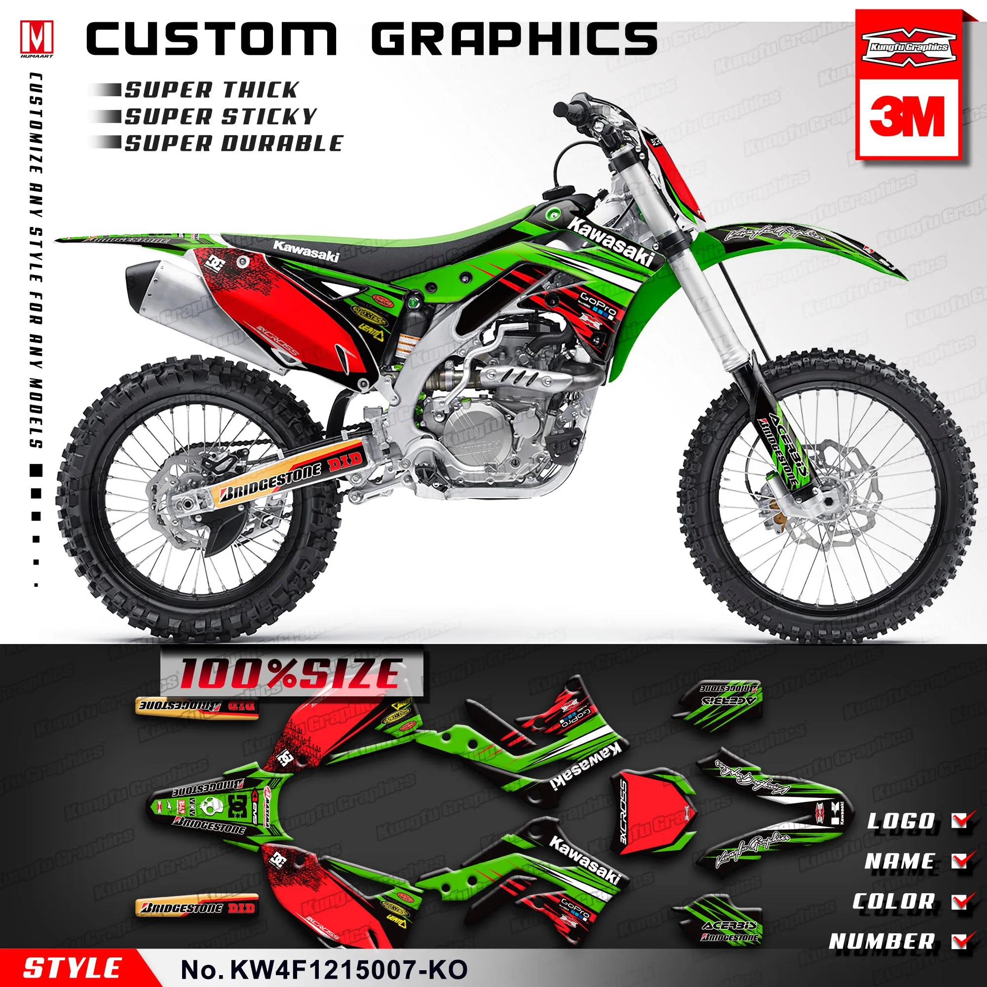 Enjoy Free Worldwide Shipping MX Dirt Bike Rim Sticker Tape Set RUSH