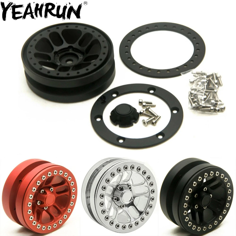 

YEAHRUN 1/2/4/5pcs Alloy Metal 1.9 inch Wheel Rims for 1/10 RC Car SCX10 CC01 D110 Rock Crawler