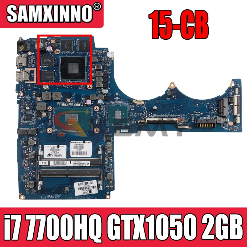 Материнская плата для ноутбука HP Pavilion 15-CB DAG75AMBAD0 926304-601 926304-501 процессор i7 7700HQ GPU