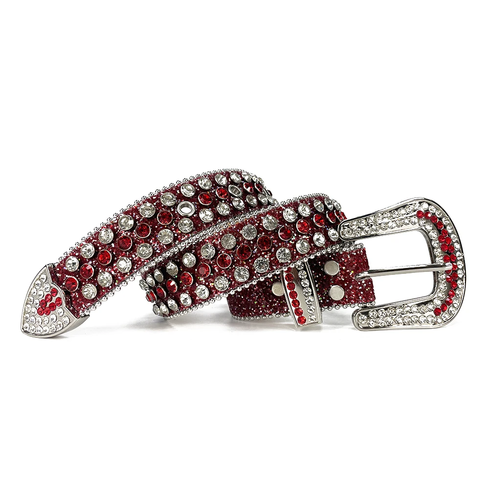 Western Cowgirl Cowboy Bling Bling Rhinestones Belt Quality Studded Belt For Women Men Fashion Cinto De Strass Ceinture Femme