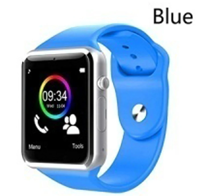 NEW Waterproof A1 Smart Watch Bluetooth GSM Sim Phone Pedometer Sedentary Remind Sleep Monitor Remote Camera for Android/iOS - Цвет: Синий