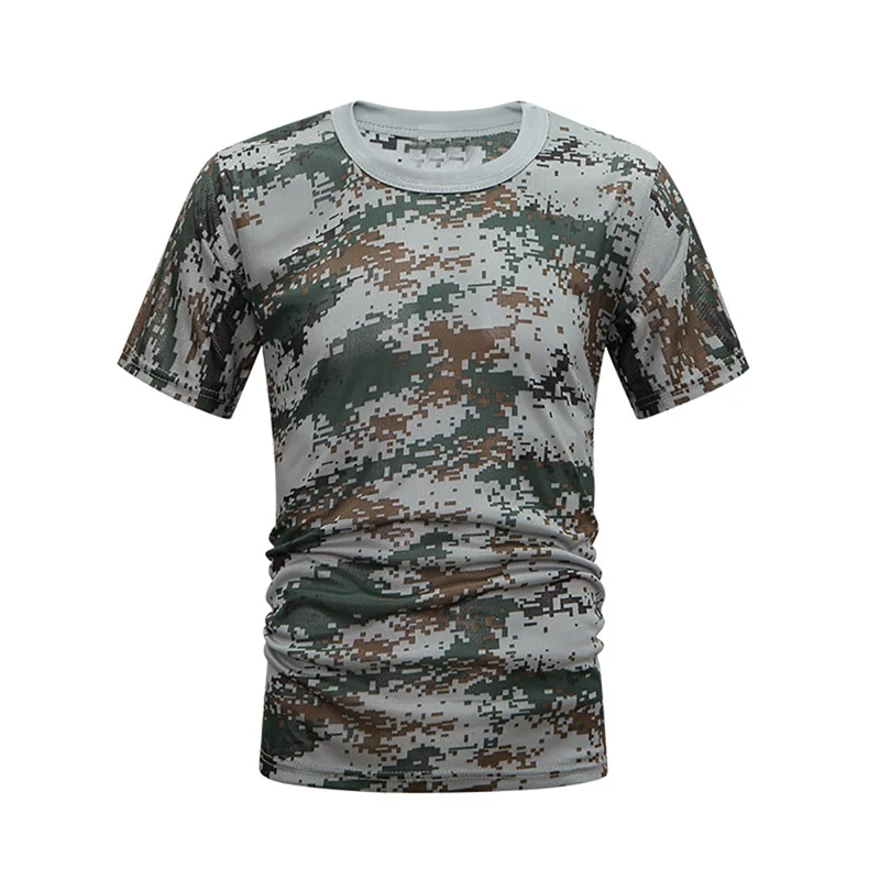 Новая мужская компрессионная Удобная крутая рубашка для фитнеса камуфляжная летняя быстросохнущая дышащая футболка облегающая армейская тактическая футболка