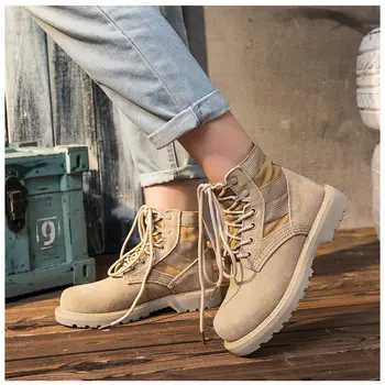 

Autumn Winter Men boots Men's Casual Desert Boots Outdoor Comfortable booties Men Lace up Martin boots C22-43
